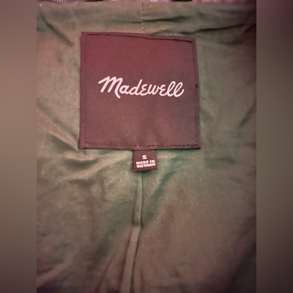 Women’s Small Green and Grey Madewell Teddy Jacket - Picture 3 of 3